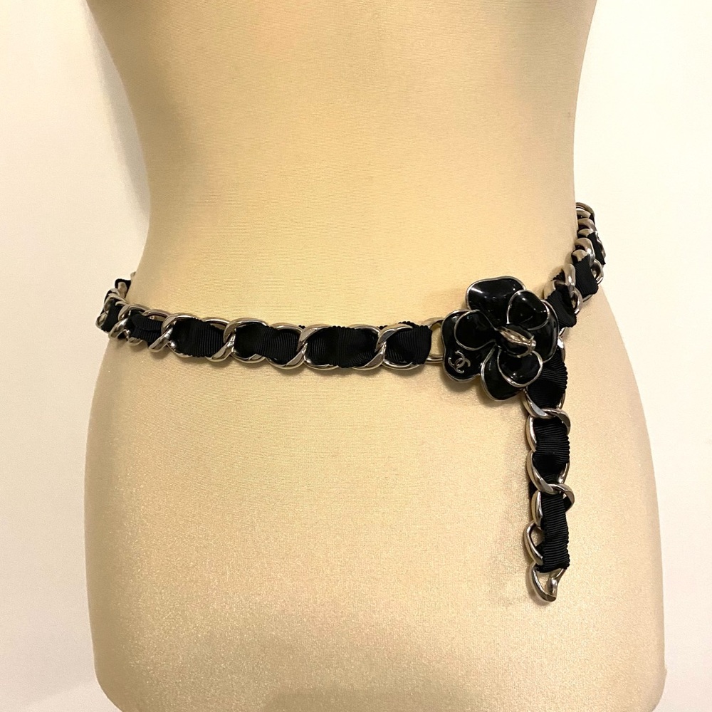 Chanel Vintage Camellia Chain Belt, Rare Find